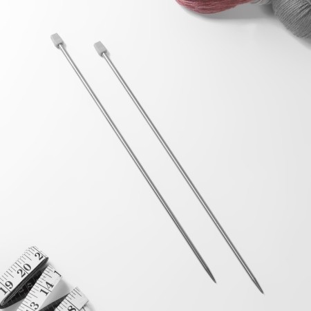 Knitting needles, straight lines, d = 5 mm, 35 cm, 2 pcs-1