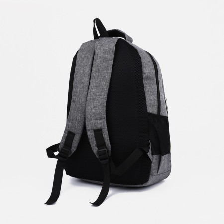 A backpack with a zipper, 2 external pockets, color gray color-3
