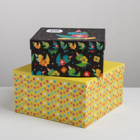 Set of boxes 10 in 1, gift packaging, “congratulations”, 10.2 x 10.2 x 6–28.2 x 28.2 x 15 cm-7