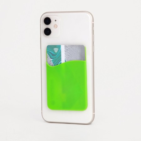 Cartholder on the phone, green color