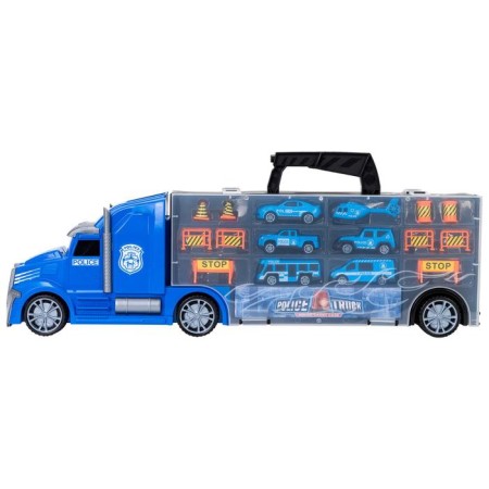 Auto -Vorot Case Givito "Police Plot", with cars, with tunnel, blue color, 54 cm-1
