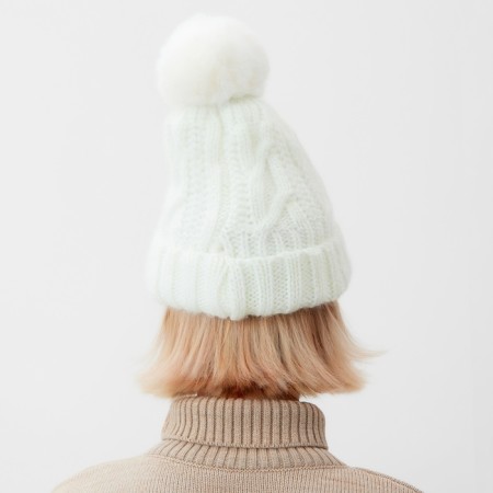 Women's hat minku, milk color, rr 56-58-2