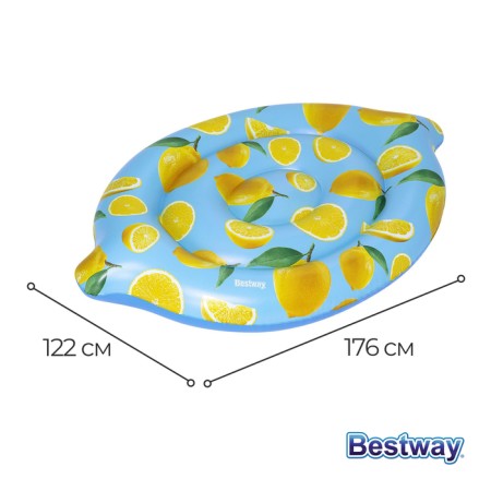Swimming mattress "Lemon sensation", 176 x 122 cm, 43392-1