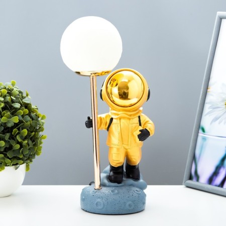 Cosmonaut's table lamp LED USB white-gold 14x10.5x31.5 cm Risalux
