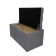 Puff with a lid and weighting, 800 × 400 × 420 mm, Savana plus matting, Ash color