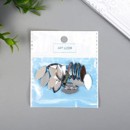 Decor for creativity Plastic "Rhinestial rhinestones. Transparent" (set 25 pcs) 1.8x0.9 cm-7