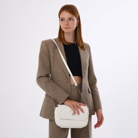 Women's bag with lightning, white color-6