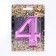 Candle for the Cake "European Giant", number 4, 7 cm, purple metallic