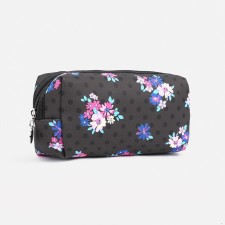 Cosmetic bag with lightning, black color