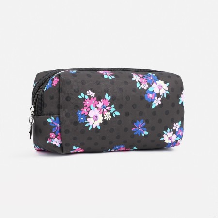 Cosmetic bag with lightning, black color