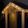 Garland "fringe" 4 × 0.6 m, IP44, transparent thread, 180 LED, warm white glow, 8 modes, 220 V