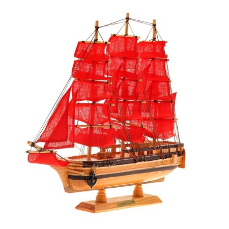 Souvenir medium "Achilles" ship, red sails, 39x44x7 cm-8