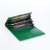 Women's wallet on magnets, green color