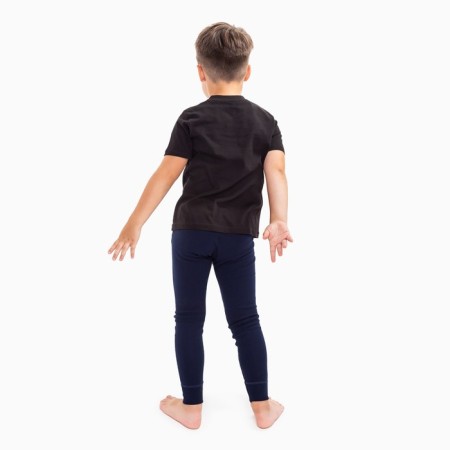 Calsons for a boy (thermo), the color is dark blue, height 140 cm (38)-4