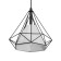 Lamp 2703/1 E27 40W Black 25x25x25-125 cm