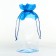Cosmetic bag on the cord, the color is transparent/blue