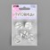 A set of buttons on the leg, d = 21.5 mm, 5 pcs, white/silver color