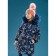 Coat for girls, height 98 cm, dark blue color