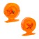 Inertial coil, plastic, diameter 5.5 cm, orange color, 806s