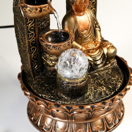 The desktop fountain from the network, backlight "Buddha in the arch with waterfall" 30x21x21 cm-4