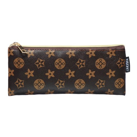 Penal soft, 1 compartment, 90 x 215 x 10 mm, flat, Devente, Monogram, Brown artificial skin 7024445-1
