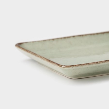 Pearl dish, 18 × 13 cm, mint color, porcelain-1