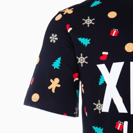 Men's T -shirt KAFTAN "XMAS FAMILY" R.50, black-2