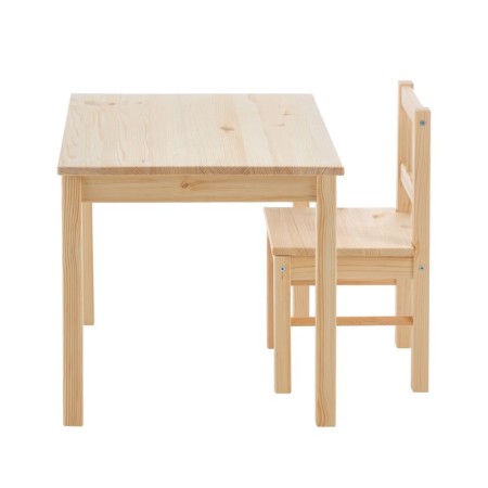 Table and chair set of svala, a massif pine-2