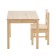 Table and chair set of svala, a massif pine