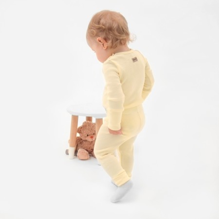 Комплект леггинсов детских MINAKU: Basic Line BABY, цвет молочный/кремовый, рост 80-86-5