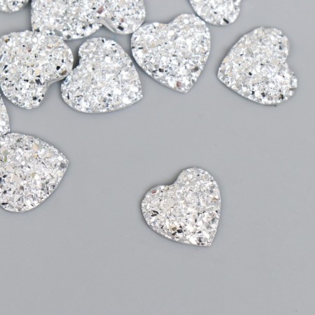 Coboson "Heart", silver color 12 mm