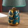 Lamp table ceramics "Bubbles" dark green with gold E14 40W 33x20x20 cm