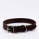 The collar is a single -layer leather, embossed “barking. I bit ", 48x2, Osh 32-43 cm, brown with gold