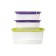 A set of plastic containers with Oursson steam.