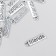 Decor for creativity Metal "Inscription - Friends" silver 2x0.5 cm
