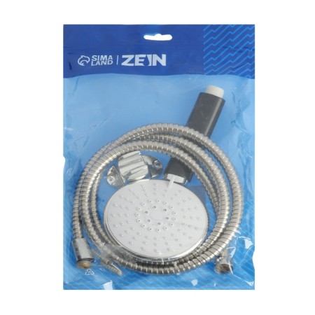 Shower Set Zein Z0405, hose 150 cm, holder, watering can 5 modes, black hand, chrome-9