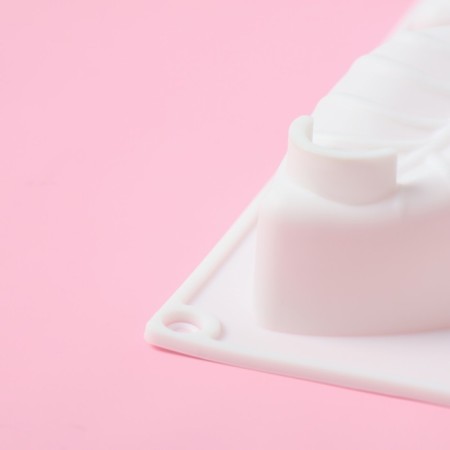 Form for mousse desserts and baking “leaflet”, silicone, 29.5 × 17 × 3.2 cm, 6 cells (8.7 × 5.5 cm), white color-4