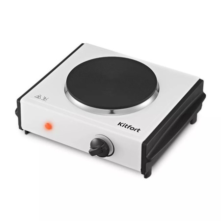 Electric tile KitFort KT-179, 1000 watts, 1 burner, white-black