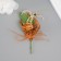 Decorative bouquet "rose" 5x9 cm, brown