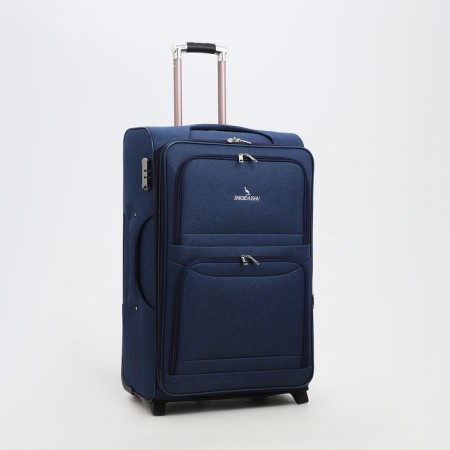 Big suitcase 28 ", a lightning department, code castle, 3 wheels, 2 external pockets, blue color-1