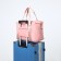 Sports bag with lightning, with an increase, external pocket, pink color