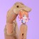Wooden icon "Schoolgirls", anime, 2.6 x 3.3 cm