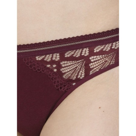 Female cowards, size 44, burgundy color-1