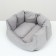 Stear with a pillow of a mowing, velvet, 50 x 40 x 23 cm, gray