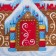 Towel "Dolyana" gingerbread house 35x60 cm, 100% cotton, waffle canvas 162g/m2