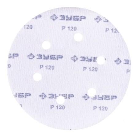 Circle of abrasive grinding bison 35350-150-120, perforated, P120, 150 mm, 5 pcs.-1