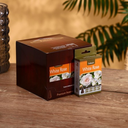 Incense "tulasi" 15 aromacons white rose-1