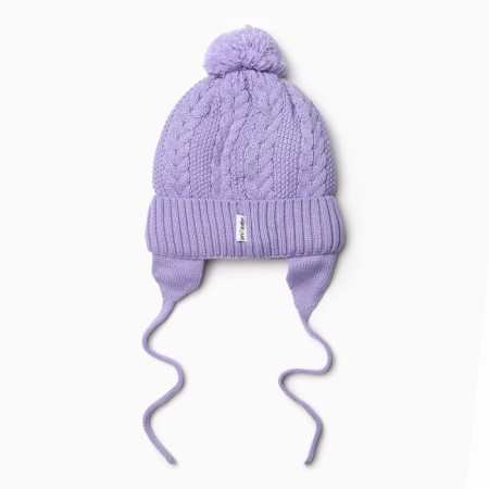 Hat for girls, lilac color, size 44-46-2