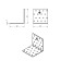 Corner Fitty tundra, 80x80x80x2 mm, zinc, in the package of 1 pc.