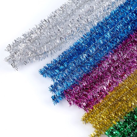Wire with pile for crafts and decoration, set of 30 pcs., Mix color with brilliance-3